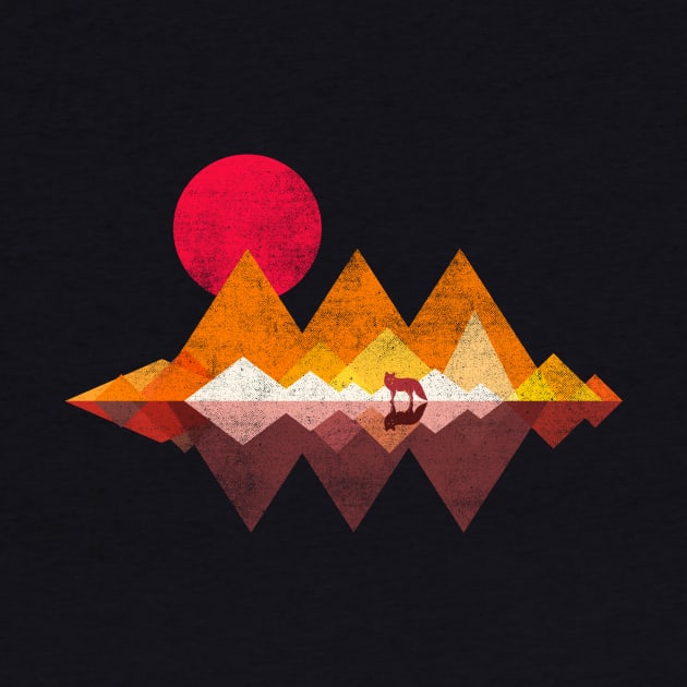 Wolf Lands - Abstract, Colorful, Landscape, Geometric by rmtees